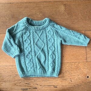H&M Baby Green Cable Knit Sweater
